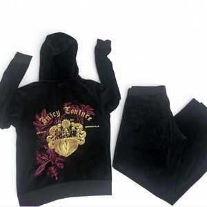 Vintage Juicy Couture Black Tracksuit Set